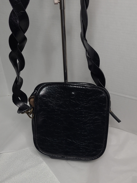 Handbags - Black braided strap crossbody